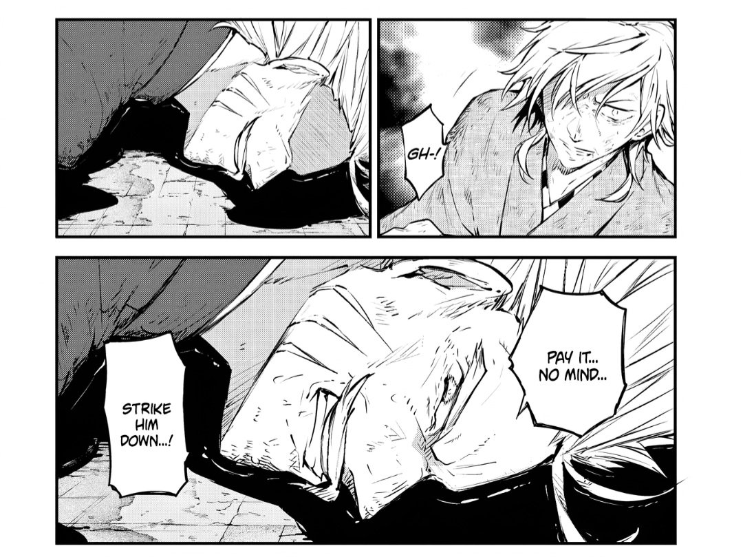 WHAT DO YOU MEAN HE DIDN'T BLEED OUT YET

WHY DOES NO ONE EVER DIE IN THIS GOD DAMN MANGA?? WHAT IS THIS??? BUNGOU STRAY COCKROACHES????