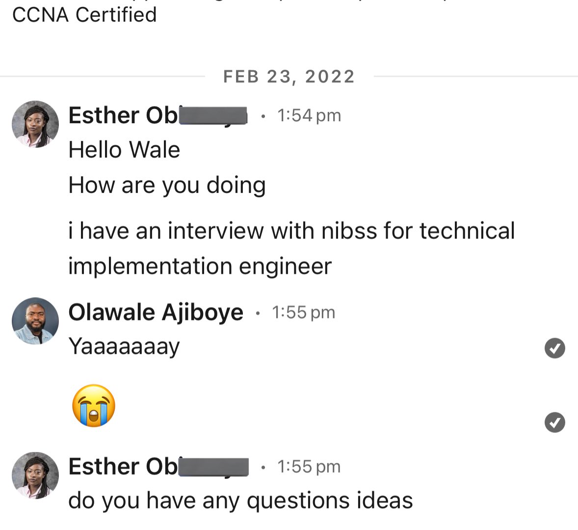 Things dey occur for LinkedIn.