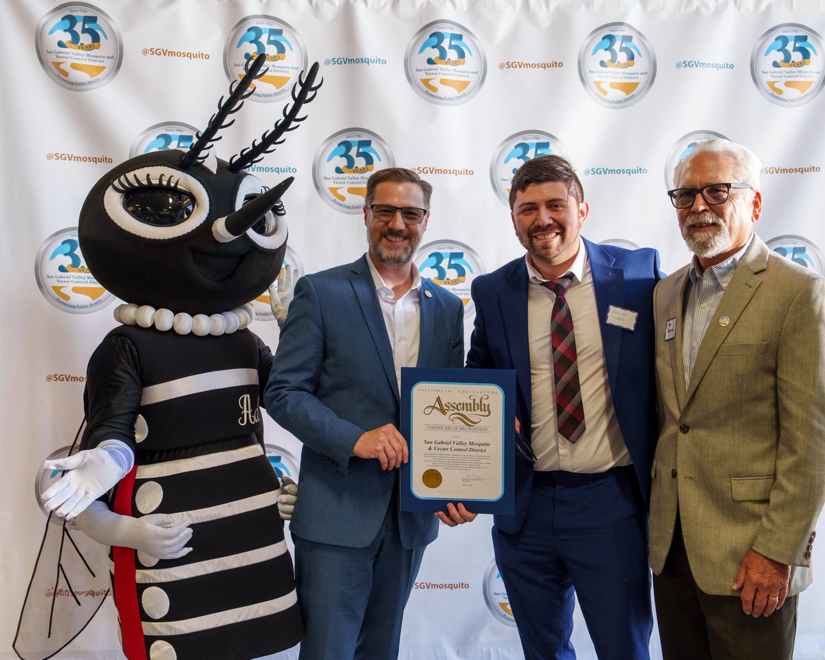 A very special thank you to our state legislators for the incredible state recognition and appreciation for the work we have done to protect public health: @SenSusanRubio @AsmLisaCalderon @AsmBlancaRubio @MSantiagoAD54 @AsmMikeFong #SGVmosquito35th 🦟👏 (3/3)
