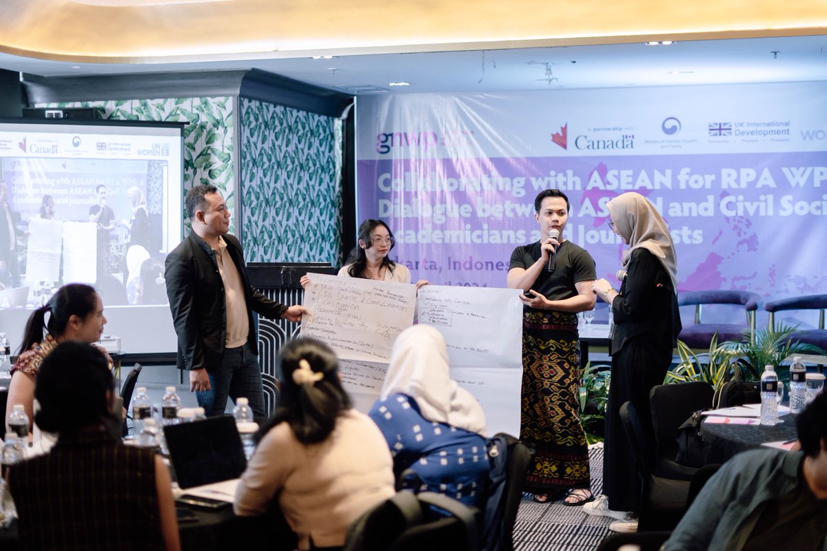 GNWP🟣 looks forward🔜 to supporting the implementation of CSO proposals📣 & recommendations✅ in the dev. of the #ASEANRPAWPS Community of Practice🤝 🙏@unwomenasia for the partnership & @CanadaASEAN, @mogef +@FDCOGovUK for the support to elevate 🚺 peacebuilders in 🌏