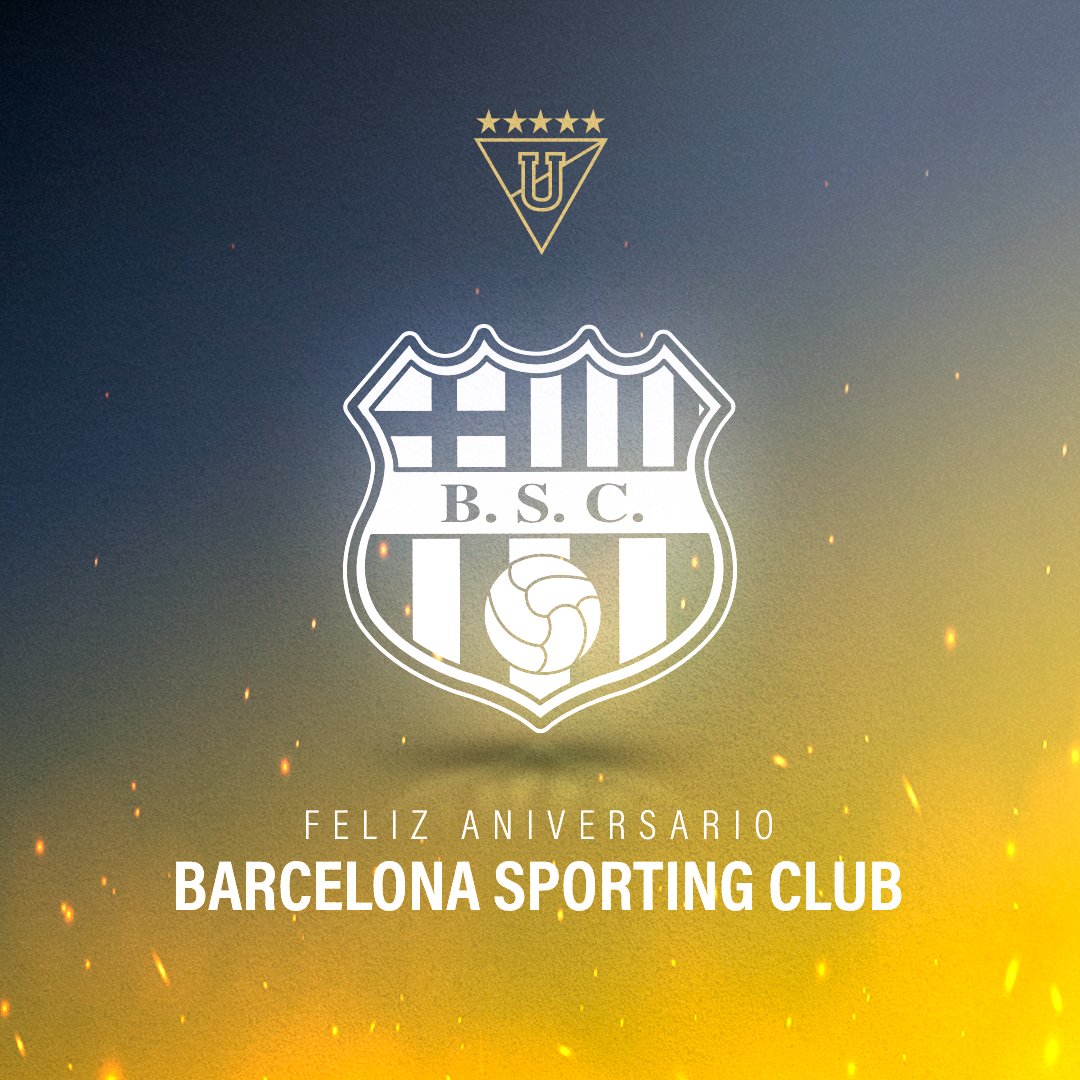¡Queremos felicitar a @BarcelonaSC en su aniversario! 👊