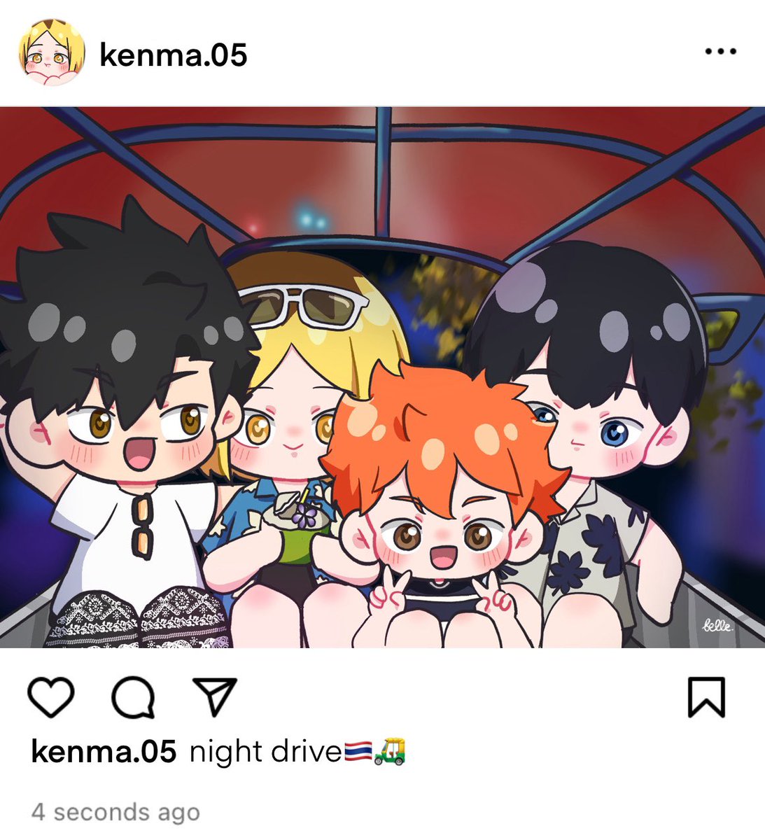 010524 kenma instagram update — with kuroo, hinata, kageyama 📸 #Haikyuu #ประเทศไทยมีศึกกองขยะแล้ว