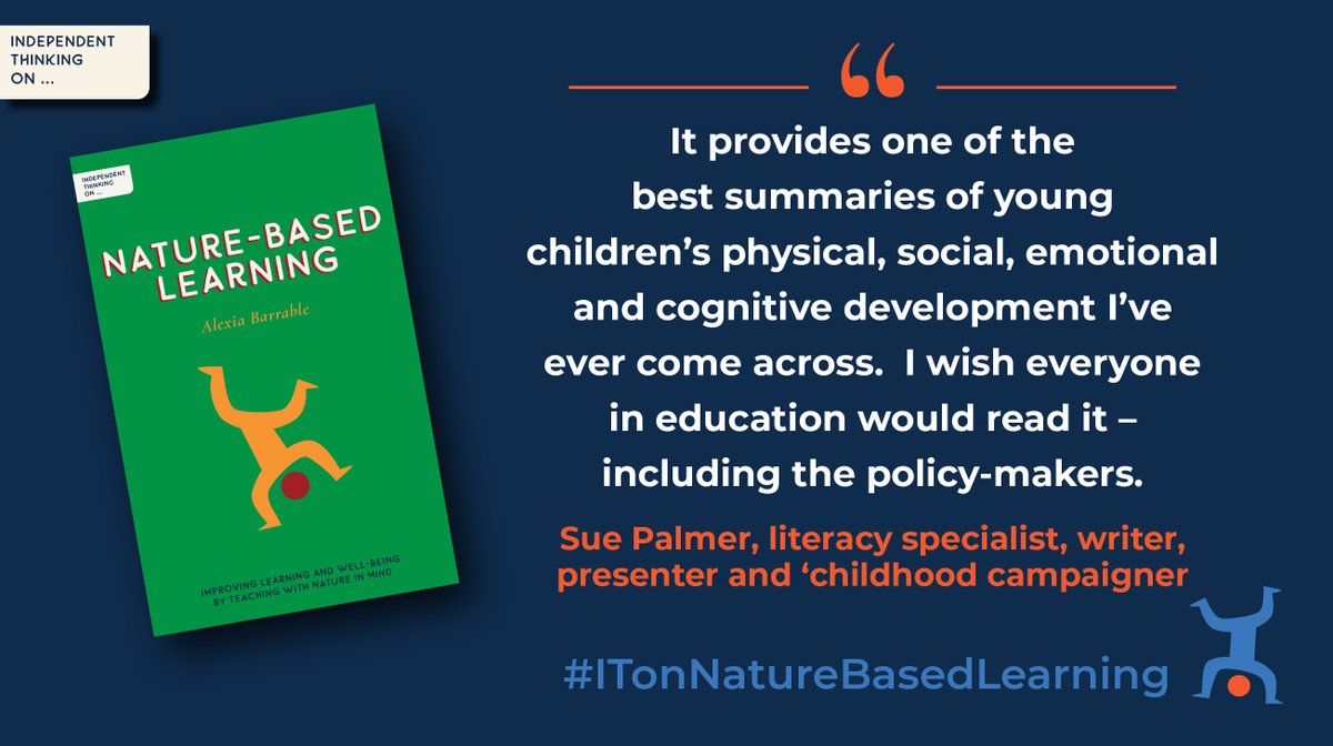 A fantastic review for Independent Thinking on #NatureBasesLearning by @AlexiaBarrable from @UpstartScot ⭐️ Read in full 👇 upstart.scot/keep-it-real/ 🌱 This book will help you improve learning and well-being by teaching with nature in mind. Find out more: crownhouse.co.uk/independent-th…