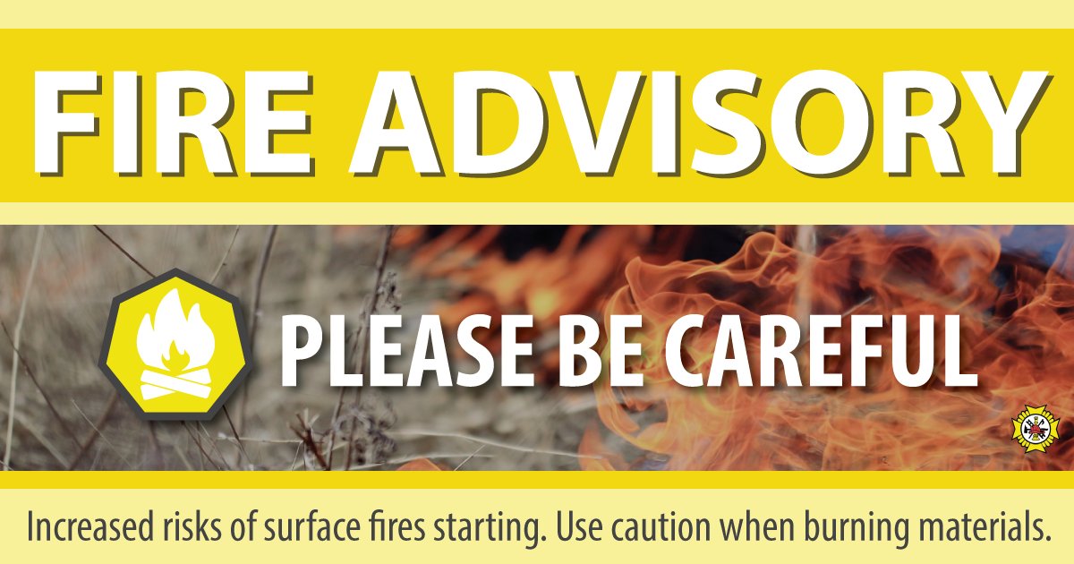 Fire Risk Advisory

Parkland County has moved to a Fire Advisory. Open fires are allowed, but residents are reminded to be extra vigilant. Soaking the area adjacent to fire pits with water is recommended. Fire permits may be restricted.

parklandcounty.com/Fire