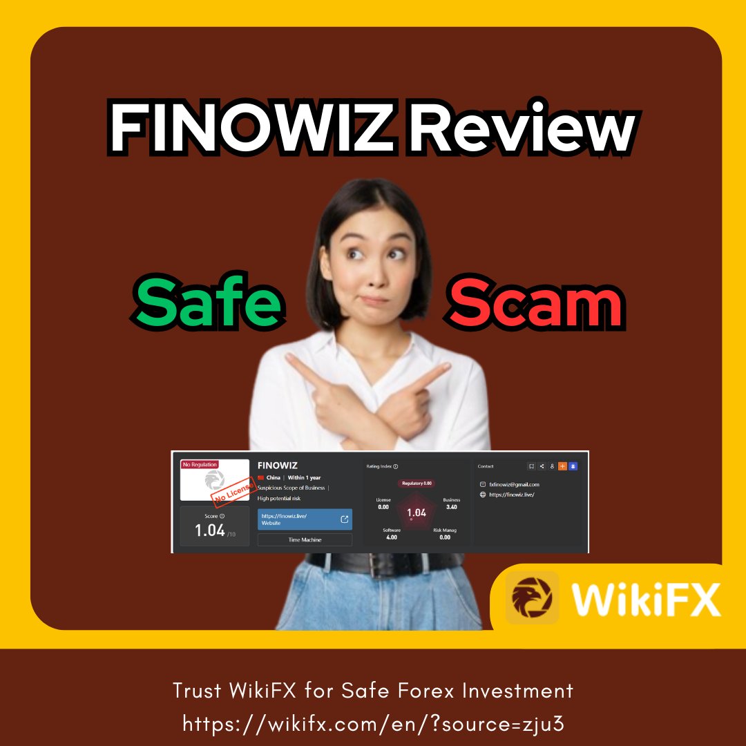 #FINOWIZ Review: 🤔Safe or Scam?

💥No valid regulatory information?! So, this broker is unreliable?! Let's explore more details:
wikifx.com/en/newsdetail/…

Let's take a deeper look into this broker👇
wikifx.com/en/dealer/3682…

#forex #forexbroker  #unreliable #Beware #ScamAlert