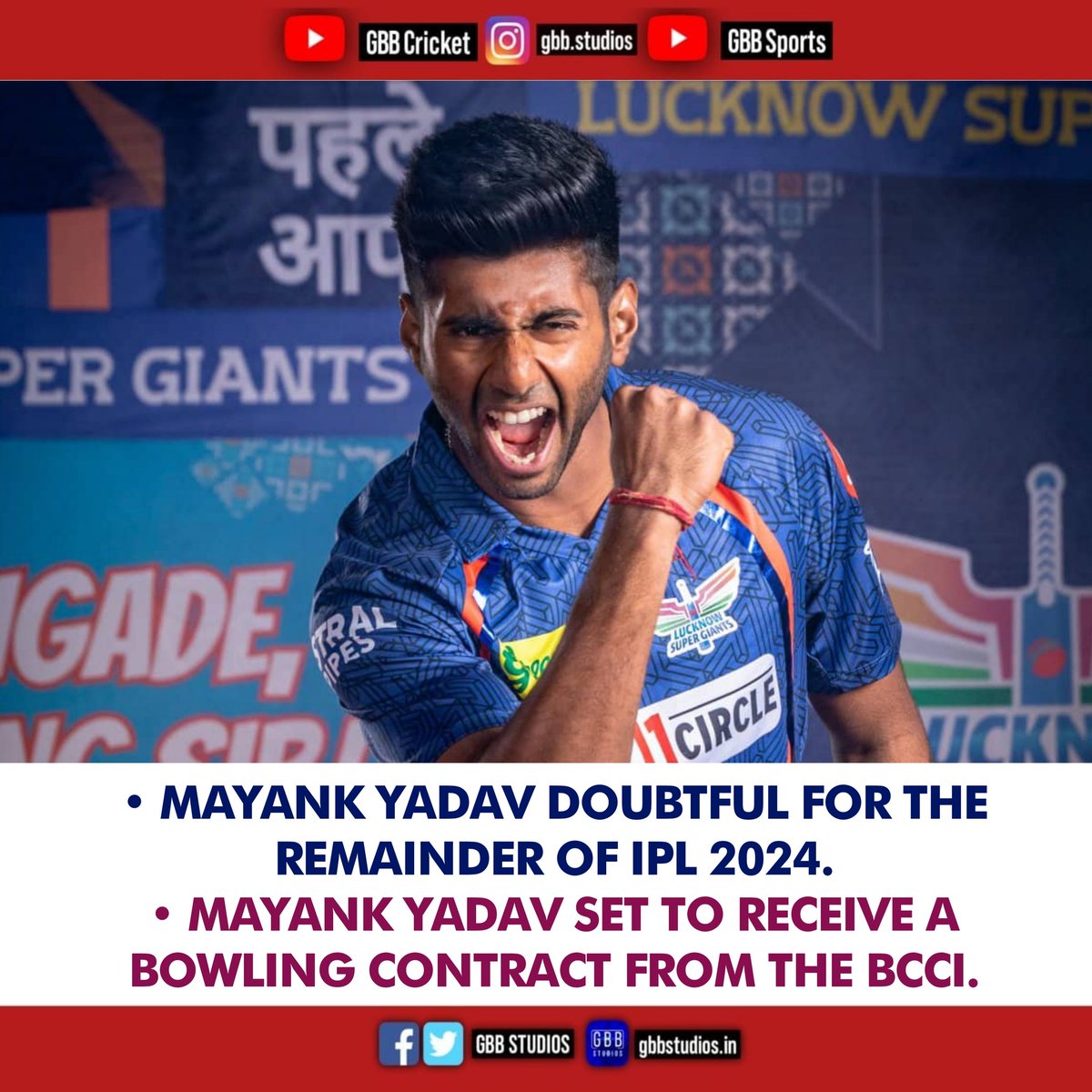 Mayank Yadav all set to receive BCCI's bowling contract.

#mayankyadav #bccicontract #MSDhoni𓃵 #ShivamDube #RuturajGaikwad #samcurran #CSKvsPBKS #liamlivingstone #LucknowSuperGiants #ShivamDube #sameerrizvi  #harpreetbrar