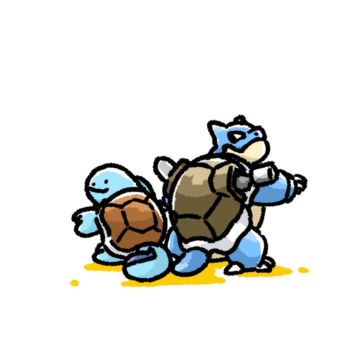 squirtle simple background white background closed mouth standing black eyes pokemon (creature) no humans  illustration images