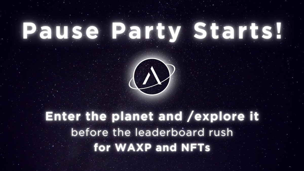 The Pause Party is live, and the #ApheliumGame's back open! Step onto the planet to /start your learning, /craft NFTs for Season 4, or just /explore the planet at your own pace without the leaderboard pressure. #WAXFAM #WAXNFT #P2E
