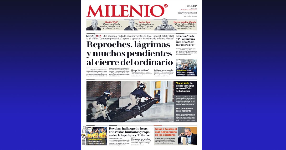 #Excelente mañana de miércoles 1 de #mayo2024.
Les compartimos las #PrimerasPlanas de hoy.
#COVID19, #ContingenciaAmbiental, #BorussiaDortmund, #DíaDelTrabajo, #1DeMayo, #FelizMiercoles, #Bienestar.

conócenos: 
ice-asesores.com