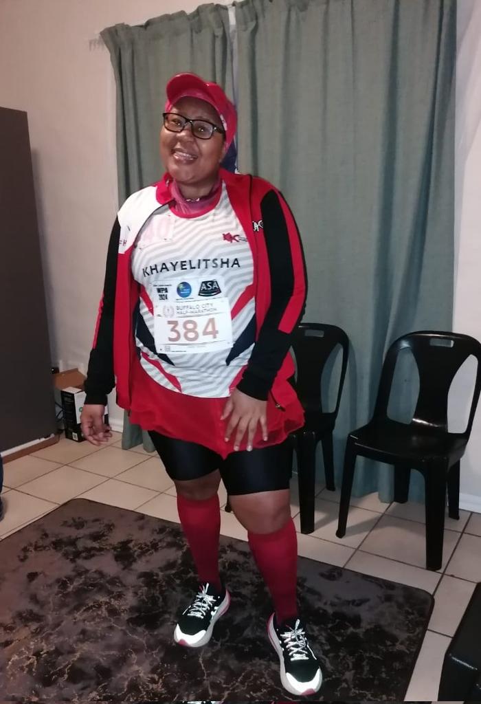 021, lemme be specific 🤪..7784 was represented pha e 5207 ePhondweni 🤌💃 KhayelitshaAC's @Hlesco at the @ChillieRunners Buffalo City Marathon well done Queen 👊♥️ #Running #HalfMarathon #KhayelitshaAC #teamKAC #IPaintedMyRun #FetchYourBody2024