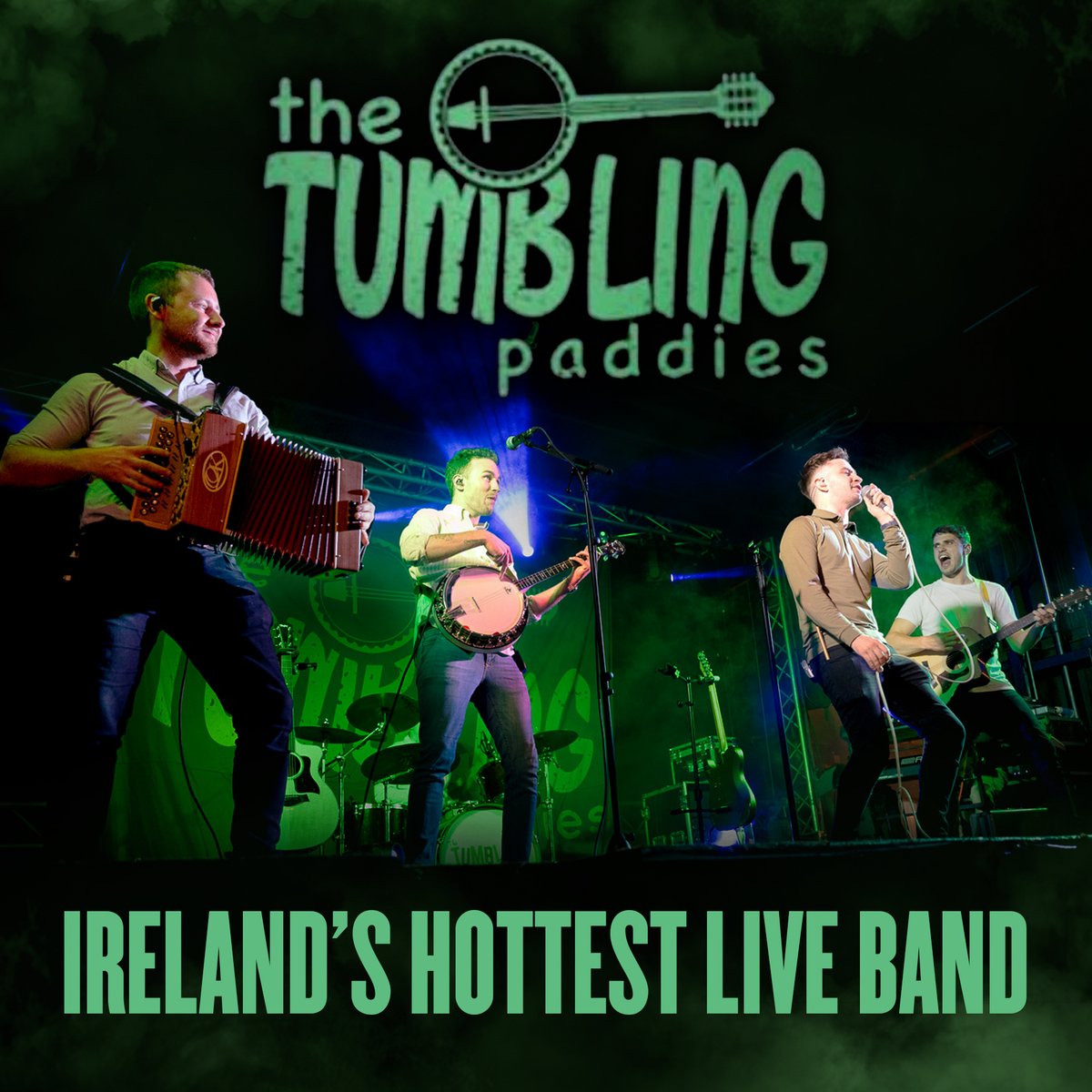 Have you got your tickets for @TumblingPaddies yet? ⏰ One of Ireland's most popular music acts, the Fermanagh band are bringing their exuberant, energy-filled, live show to us on Sun 26 May ☘️ Don't miss out 👉 amg-venues.com/m6Tr50RtCWS