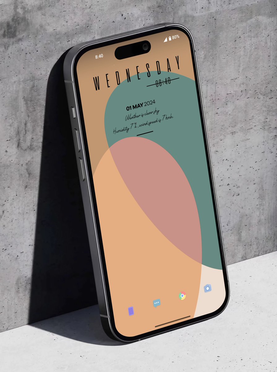 Setup 
Widget by @RajjAryaa 
Wall by @wavedropsapp 
Icons from @sam_beckman 
#homescreen #minimal #wavedrops #android #Ios #customisation #Wallpapers #wall