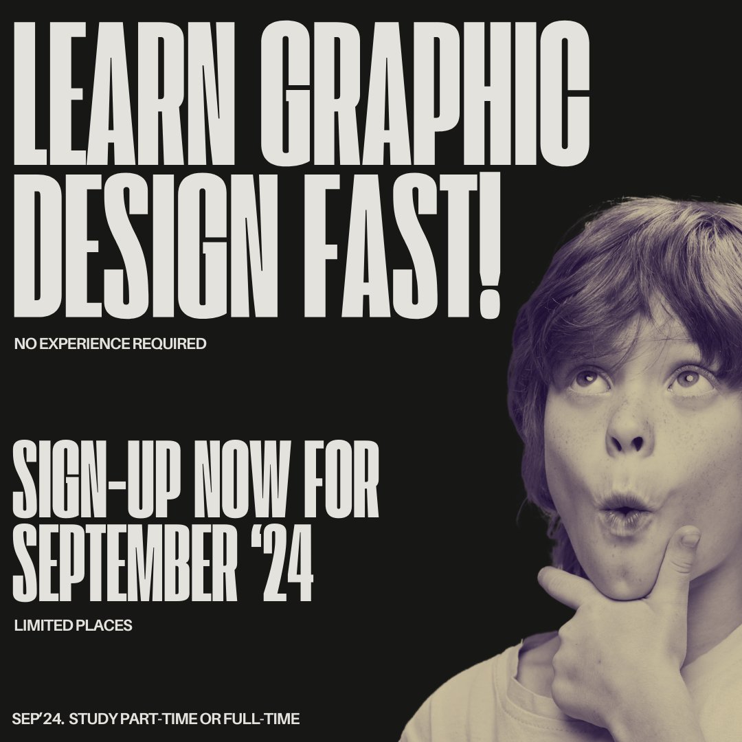 @StrohackerDS We are now open for September sign-ups in class:
part-time 1 day per week (6 months)
or
full-time 5 days per week (3 months)
lnkd.in/ezw2subk

#graphicdesign #learngraphicdesign #designeducation #art #newcareer