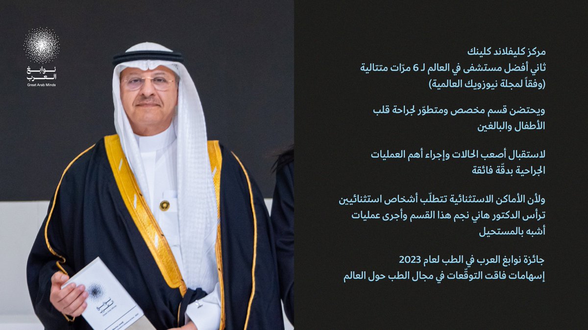 At the heart of the globally renowned Cleveland Clinic, Dr. Hani Najm has saved the lives of thousands, earning him the position of Chair of Pediatric and Congenital Heart Surgery. More at greatarabminds.ae #GreatArabMindsAward #GAMAward @ClevelandClinic @Dr_HaniNajm