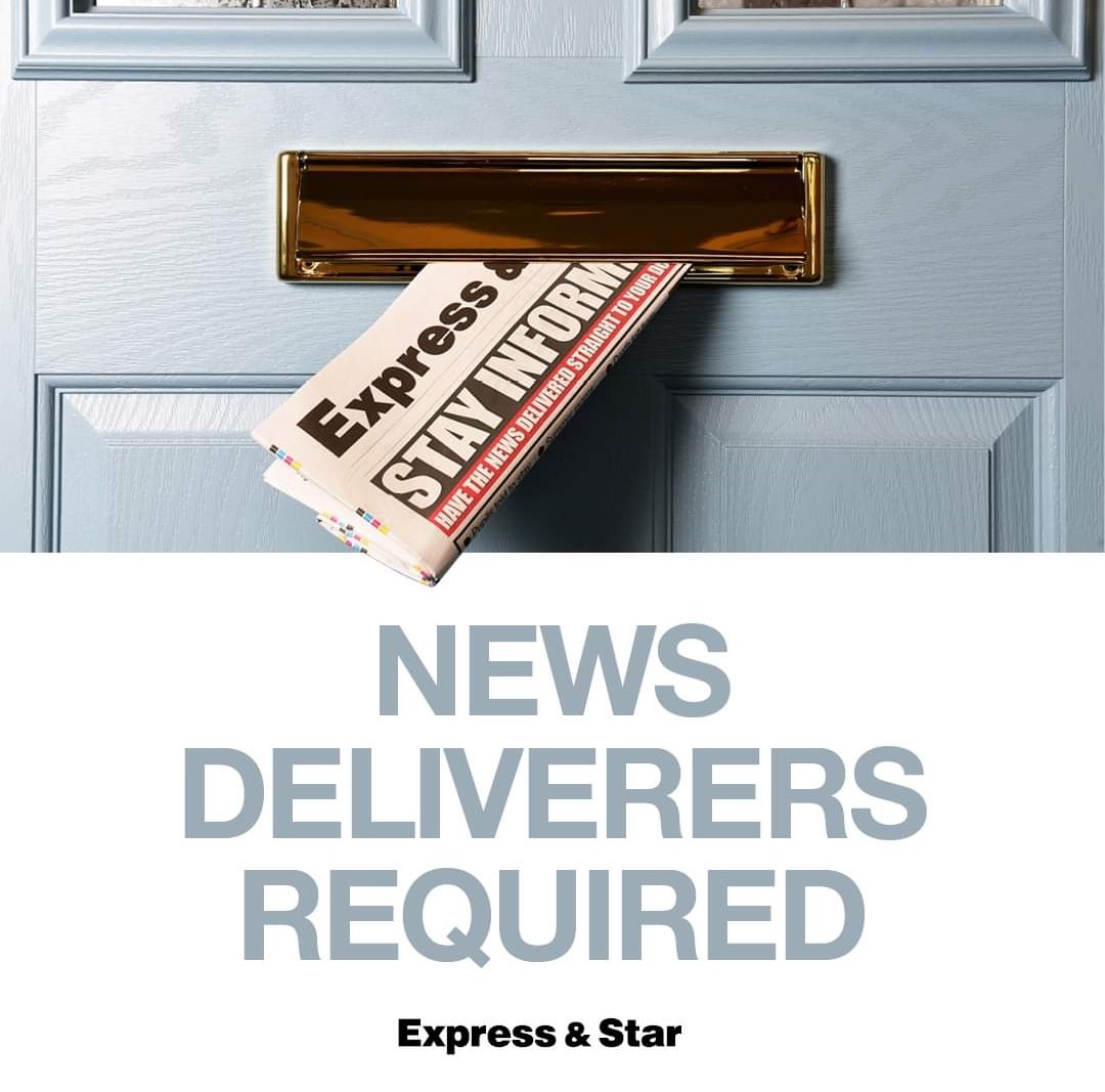 🗞️🗞️🗞️We require a news deliverer in the Penn area WV4 4, The role is to deliver the Express & Star Star 6 days a week. Ages 13+. Please visit bit.ly/3xYdAxv com/deliver/ or call 0800 146540 for details.