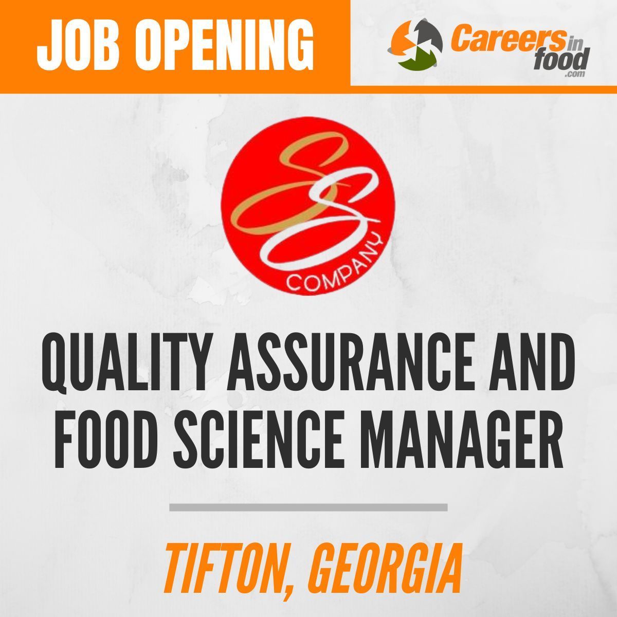 Join the team at Superior Sauce Company as a Quality Assurance and #FoodScience Manager in Tifton, Georgia!

You will take a proactive approach in the development and continuous improvement of plant quality performance.

Apply today: careersinfood.com/quality-assura…

#Apply #Jobs #Hiring