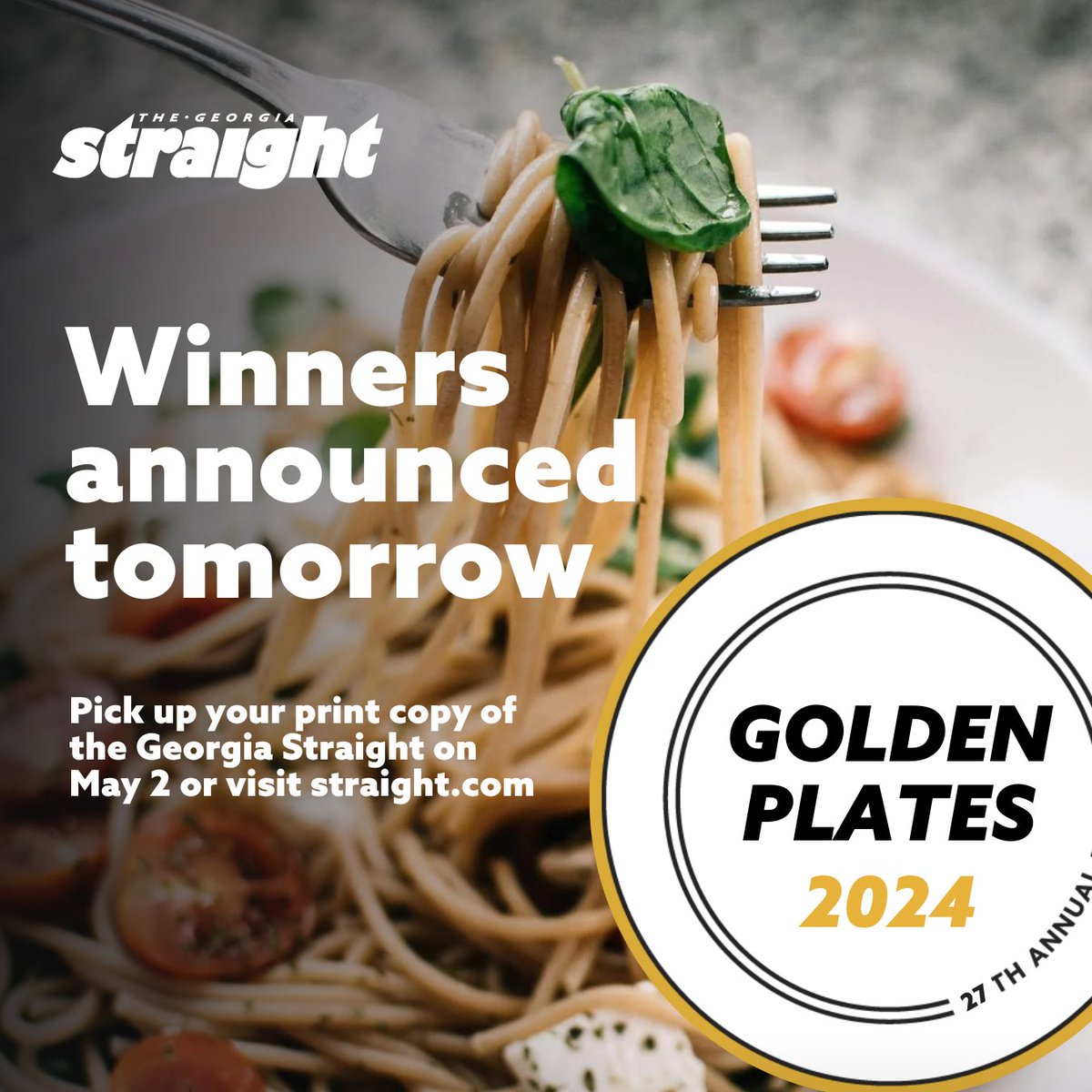 New print edition drops tomorrow, along with the winners of this year's Golden Plates awards. 🗞️ Stay tuned. 👀 P.S - a map of our newsstands can be found here: straight.com/find-us