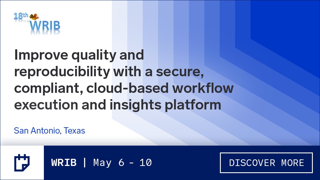Will you be in San Antonio, Texas for the 18th #WRIB? Come meet the team at booth 1 and learn how our digital solutions have helped CROs and sponsors deliver quality, consistency and reproducibility. Learn more: ow.ly/6K6S50Rntno