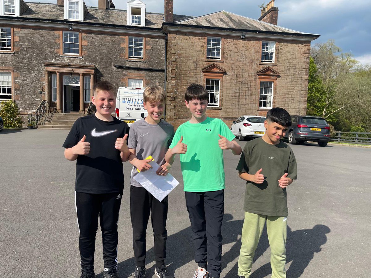 The sun is shining for our Lockerbie Legends on their first task-Orienteering.