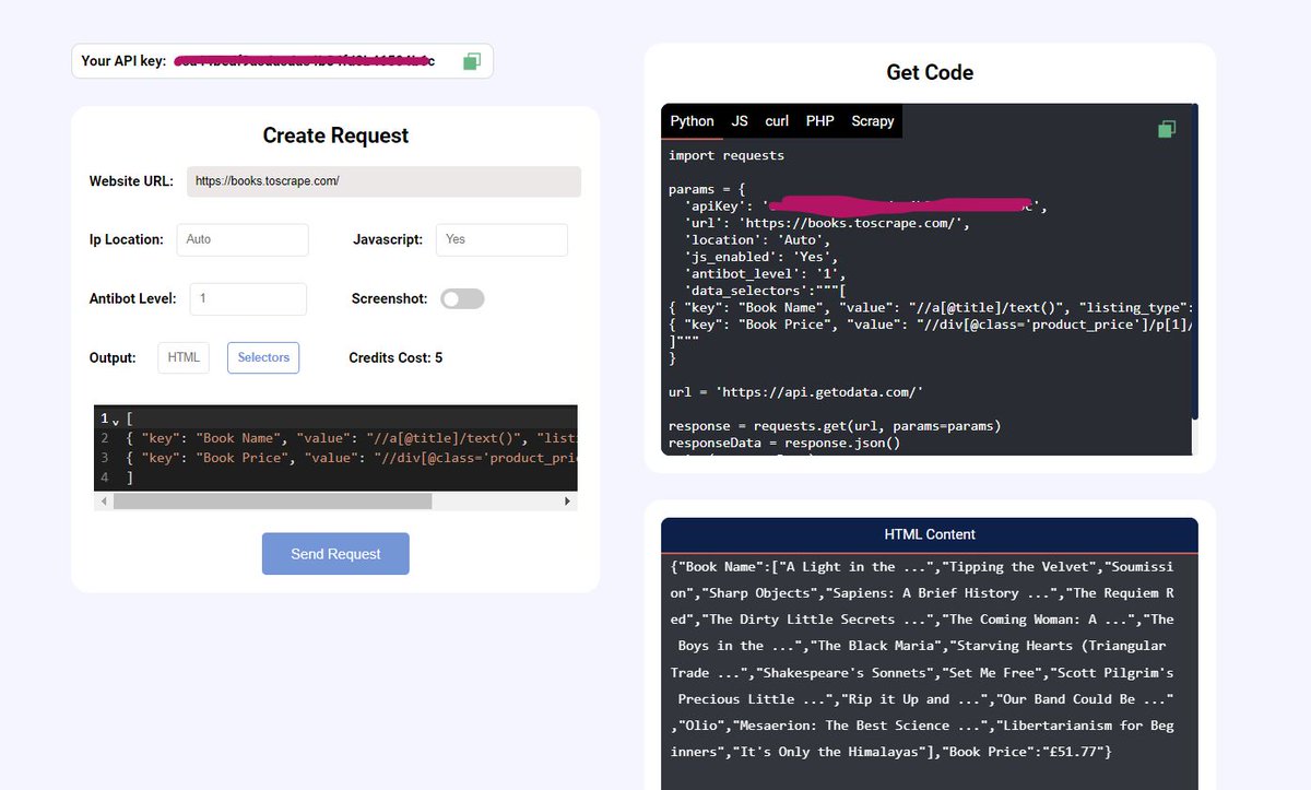 New Updates to GetOData (Data Extraction API):

- Added Selectors Features: Add Xpath / CSS Selectors and get data in JSON Format
- Fixed issues where the page was becoming Unresponsive