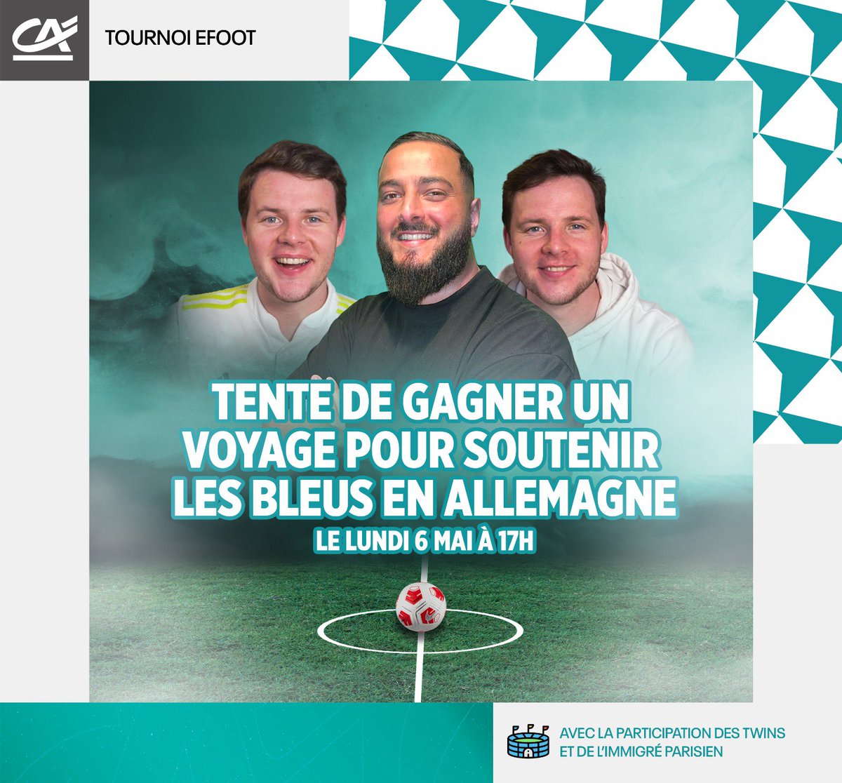 🚨 On organise un tournoi spécial sur FC24 pour aller soutenir directement les Bleus cet été pour leur premier match à Düsseldorf le 17 juin ! 🙌🏼
Pour s’inscrire c’est super simple et gratuit il suffit de rejoindre le discord « Shortcut » du @CreditAgricole ! 👇🏻