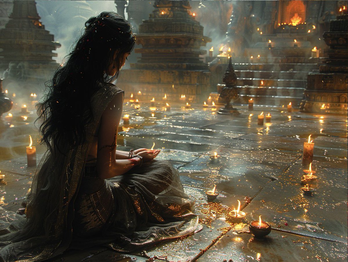 candlelight in temple
