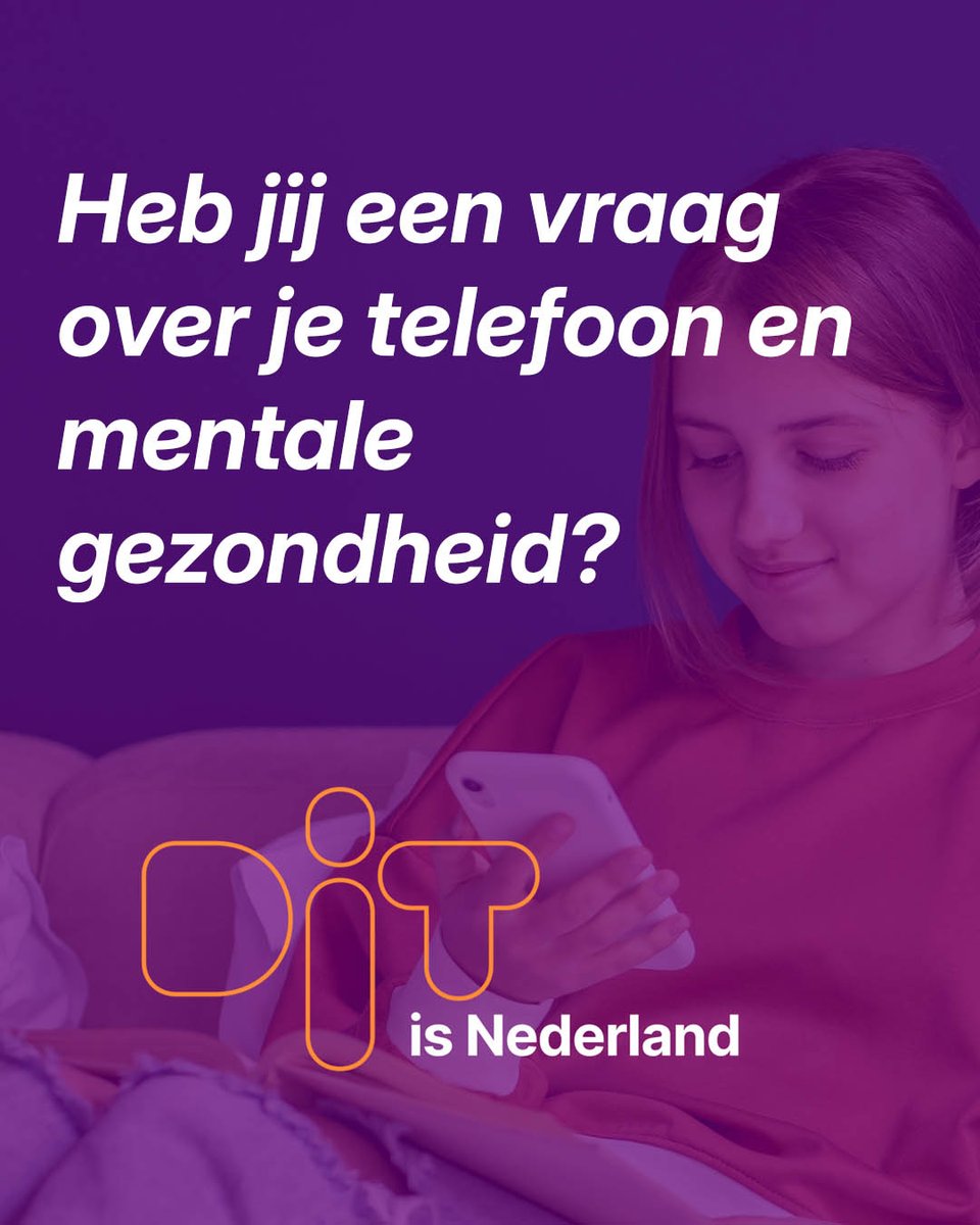 📲Maak jij je zorgen over de invloed van social media op de mentale gezondheid van je kind? Of wil je zelf weten hoe je ervoor zorgt dat je mobiel geen slechte invloed heeft? Stel je vraag hier, dan leggen wij deze in Dit is Nederland voor aan psychiater @EsthervanFenema! ⤵️