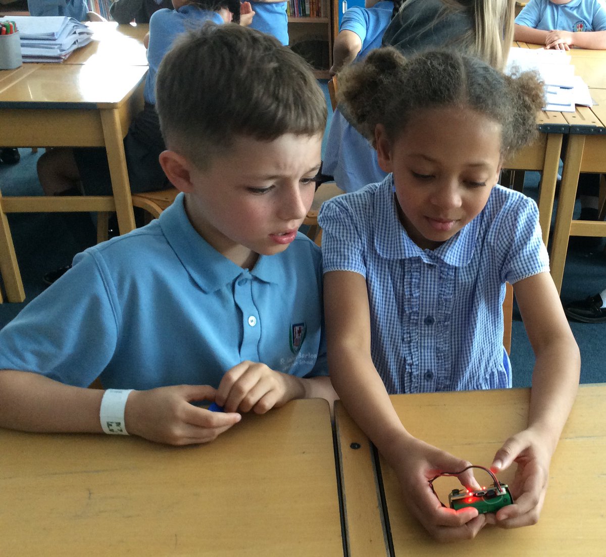 Year Four were able to explore the micro:bit computers today and start coding using the different inputs and outputs. They loved seeing their code come to life on the micro:bit.