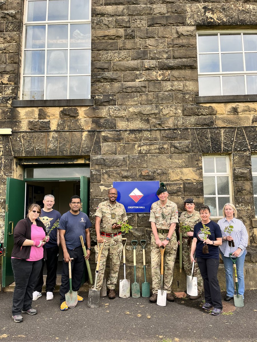 Today at Fulwood Barracks members of the Head Quarters North West planted trees to improve the green spaces in and around the barracks to contribute to healthier living #saveourplanet #britisharmy  #greenspace