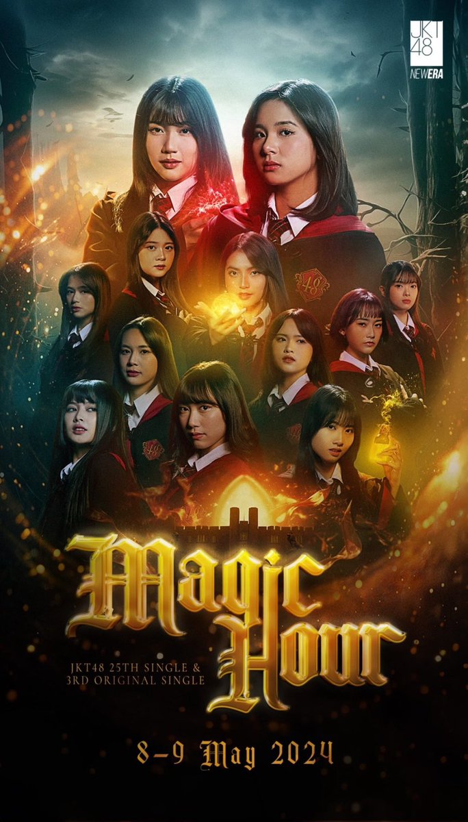 JKT48 25th Single “Magic Hour” Original Single

12 Selected Members
W-Center: Zee & Marsha
Senbatsu: Gracia, Christy, Freya, Gita, Fiony, Adel, Muthe, Feni, Kathrina, Jessi

MAY 9TH RELEASE!!!