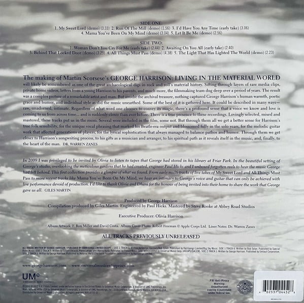 Aniversário de 12 anos dessa belezura.

georgeharrison.com/releases/early…

#georgeharrison
#georgeharrisonearlytakesvolume1

Imagem: discogs.com/release/376339…