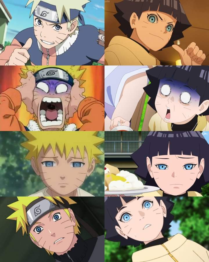 Hinata and Boruto vs Naruto and Himawari