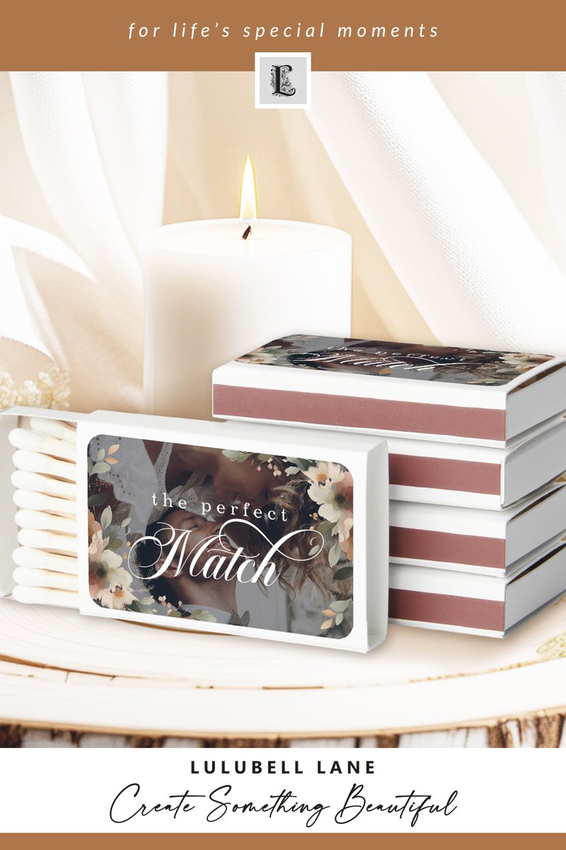 Ignite the spark of your special day with our 'The Perfect Match' Wedding Favor Matchboxes from the Ethereal Elegance suite.
zazzle.com/z/yk5li76z?rf=… #zazzlemade #lulubelllane #etherealelegance #weddingfavors #custommatchboxes #theprefectmatch #personalizedfavors #romanticwedding