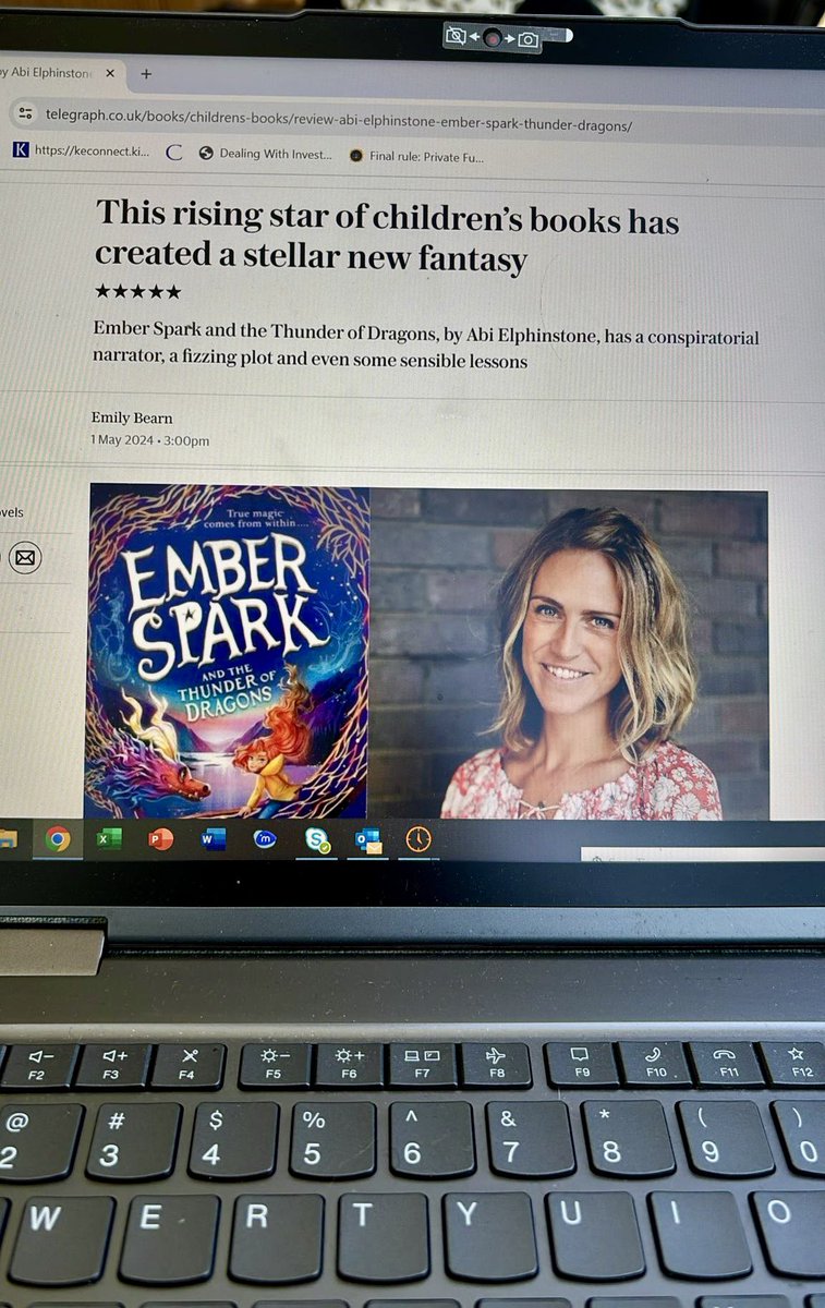 A friend just sent me this, from The Telegraph! (which I will probably get tattooed on my forehead). EMBER SPARK’S first national review and it’s five stars 🥳 Thank you so very much Emily Bearn @Telegraph