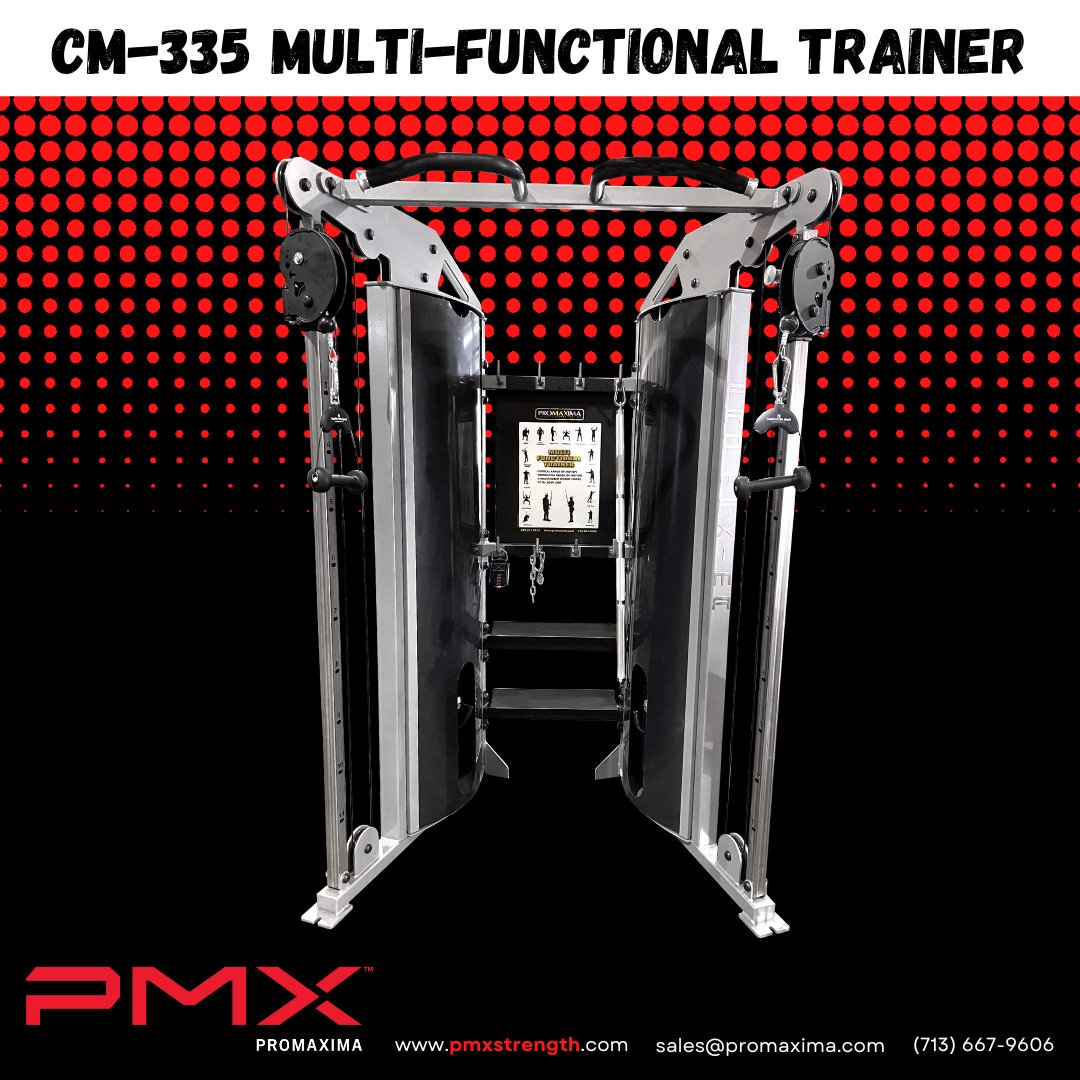 Question of the week! 🔥💯 Discover the ultimate fitness solution with our CM-335 Multi-Functional Trainer! With 11 pulley adjustments and over 40 exercises, it's your ultimate workout partner. Reach out today to learn more about our CM-335 Multi-Functional Trainer! #pmxstrength