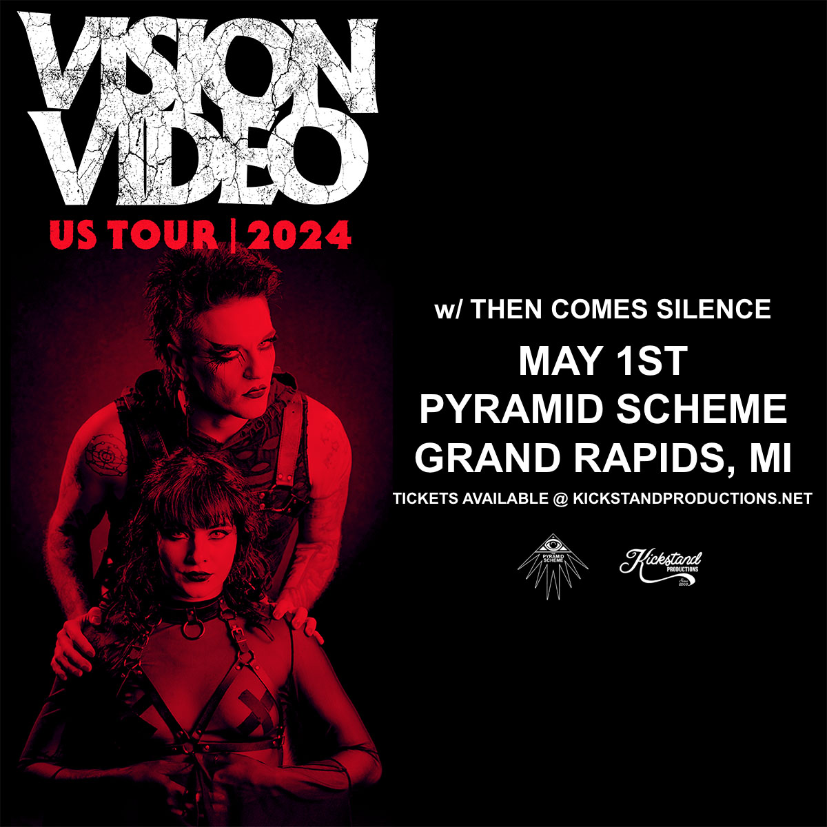 TONIGHT⛓️📷Vision Video and Then Comes Silence are at The Pyramid Scheme. Doors at 7 Show at 8 Tickets will be available at the door! All ages