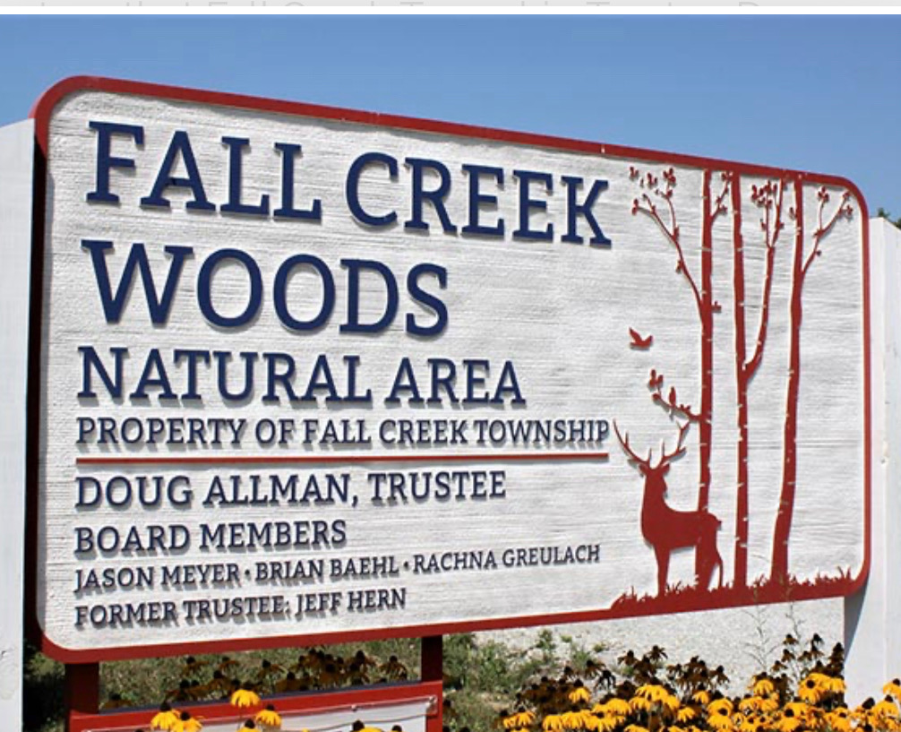 Fall Creek Township and engineering firm RQAW received a state finalist award for the design of the switchback and pedestrian bridges out at the Fall Creek Woods Natural Area.  If you haven't been out there yet, don't miss out on hiking the trails and enjoying this beautiful park