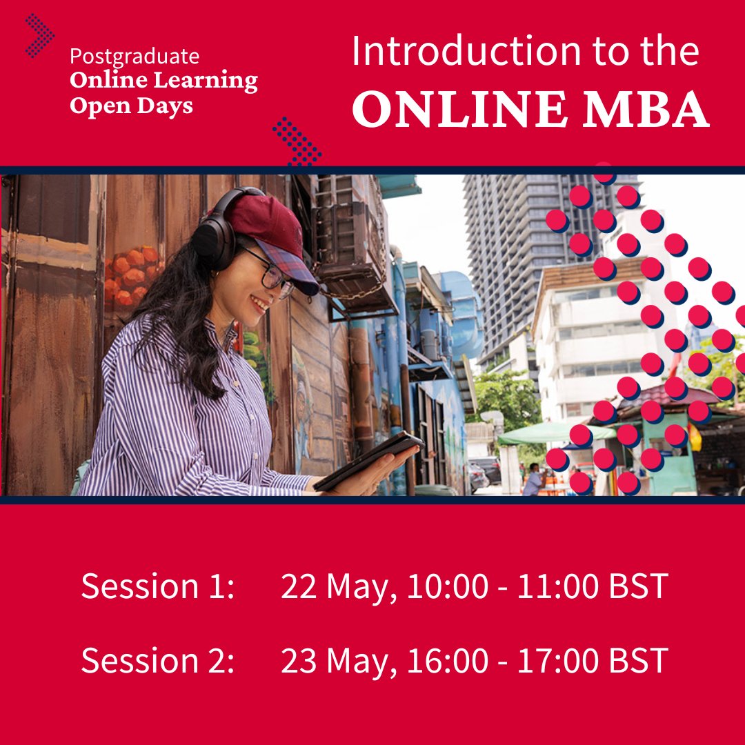 Join Copil Yanez, MBA Relationship Manager, for a detailed look at what you can expect from an #OnlineMBA at the University of Edinburgh Business School. Live Q&A to follow. 22-23 May Register now: edin.ac/2J8Imd8 #OnlineLearning #Postgraduate #OpenDays #UEBS #MBA
