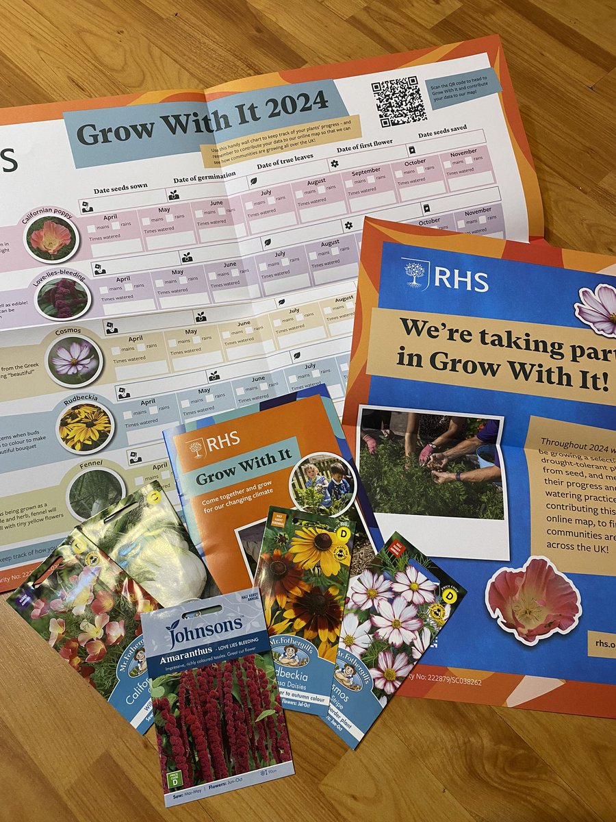 Thank you @RHSSchools @RHSBloom we have received our pack and are ready to take part in Grow With It 2024 @LightmoorPri - looking forward to some colourful blooms and edible produce 💐 🥬 #growwithit