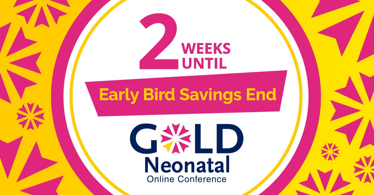 📣 Save on your continuing education when you lock in your Early Bird discount for #GOLDNeonatal2024 Online Conference! Enjoy live & on-demand access to 12.5 hours of education from June 3 - Aug 30: goldneonatal.com/conference/reg… #NICU #neonatology #NICUnurse #PretermInfant