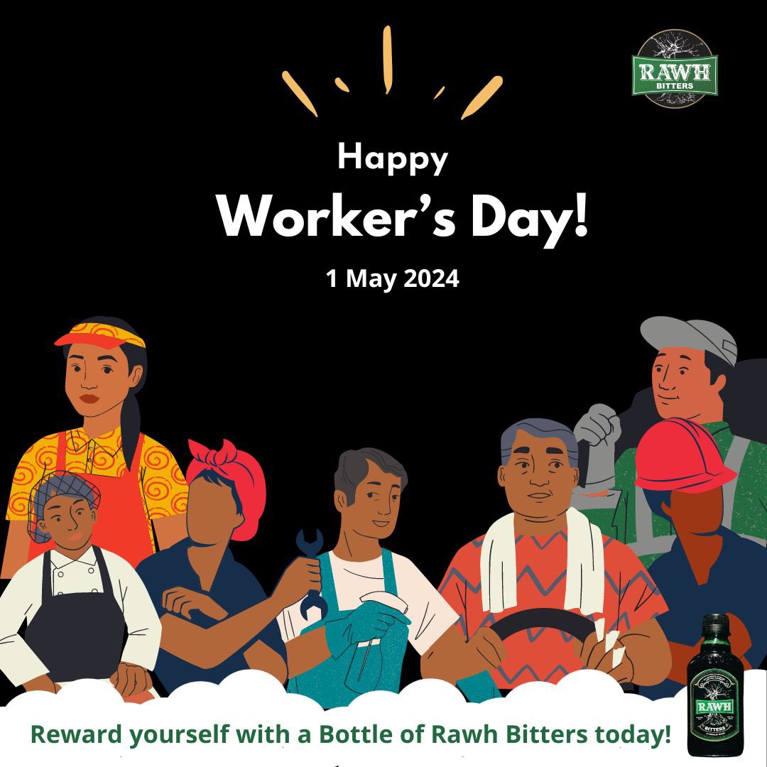 Happy Worker’s Day!

Reward yourself with a Bottle of Rawh Bitters today!

#Rawh #Rawhbitters #Happyworkersday