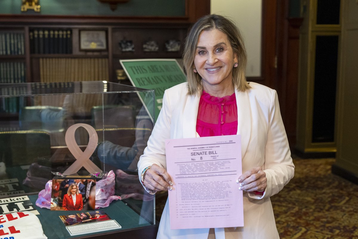Act 1 of 2023 was signed into law 1 year ago TODAY! 🥳 It eliminates all costs for breast MRIs, ultrasounds & BRCA-related genetic testing & counseling for high-risk Pennsylvanians insured under state law. EARLY DETECTION SAVES LIVES! 👏🏻 For more info: bit.ly/3FpOfxa