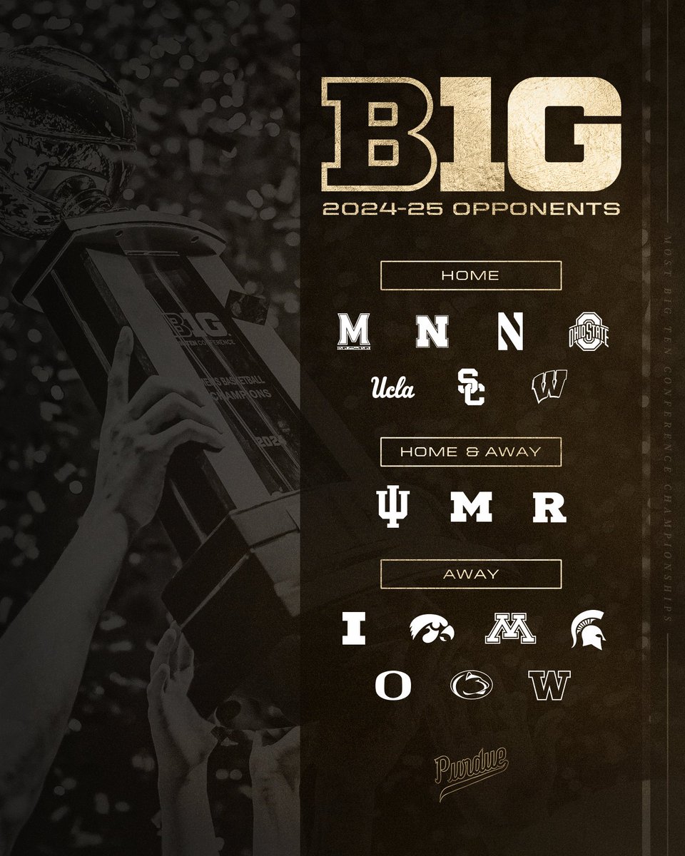 New faces, new places. 👉 2024-25 Big Ten Conference opponents.
