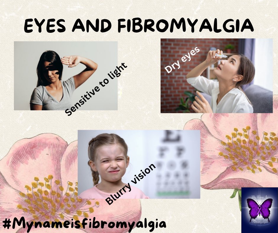 Fibromyalgia and Eye Problems Fibromyalgia impacts the central nervous system and therefore can impact your vision. The muscles surrounding your eyes get the “commands” they need from the central nervous system in order to function correctly. The brain must accurately interpret