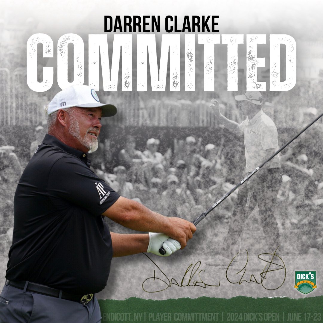 Darren Clarke joins the field for the 2024 DICK'S Open!⛳ Purchase your tickets here: dsgopen.com See you in June! #CommitmentWednesday