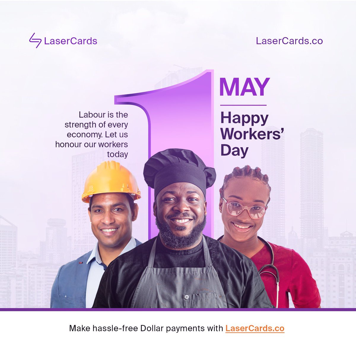 Happy Worker’s Day. 💜

#LaserCardsCo #LaserCards #VirtualDollarCards #VirtualPayments #OnlinePayments #DollarCards