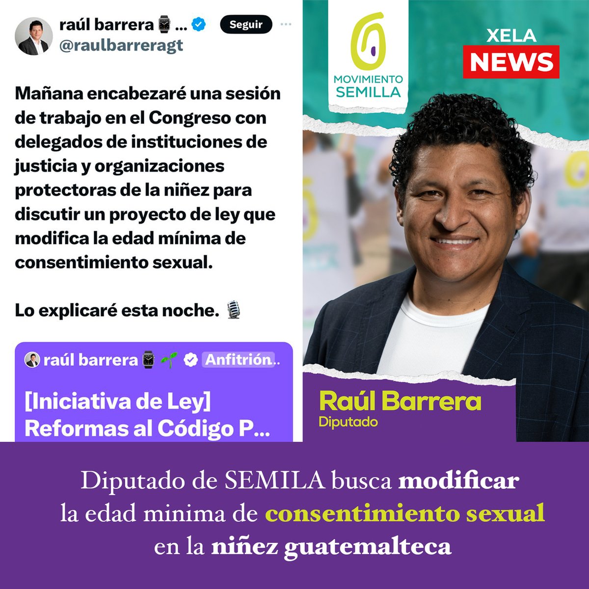 Diputado de @msemillagt @raulbarreragt busca aprobar una ley para despenalizar la PEDOFILIA en Guatemala. Esta iniciativa es parte de un paquete de leyes de depravación sexual, que son las bases de la #Agenda2030 que ya buscan implantar en Guatemala. #XelaNews 🇫🇷