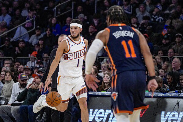 According to @geraldbourguet, The Knicks are reportedly ‘willing to offer almost anything’ to pair Devin Booker with Jalen Brunson. 👀 “He and Jalen Brunson would form an electrifying, high-scoring backcourt'