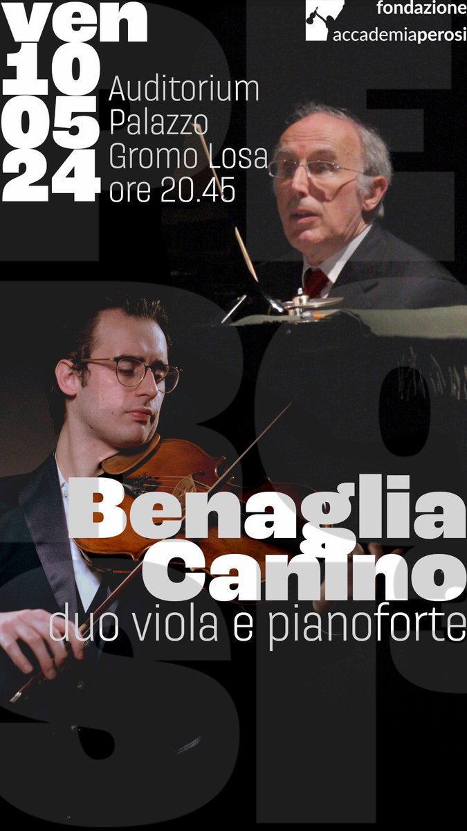 A Biella c’è #Musica !
@accademiaperosi 

accademiaperosi.org/concerti.php
#piano #viola #chambermusic #musicadacamera #iconcertidellaccademia