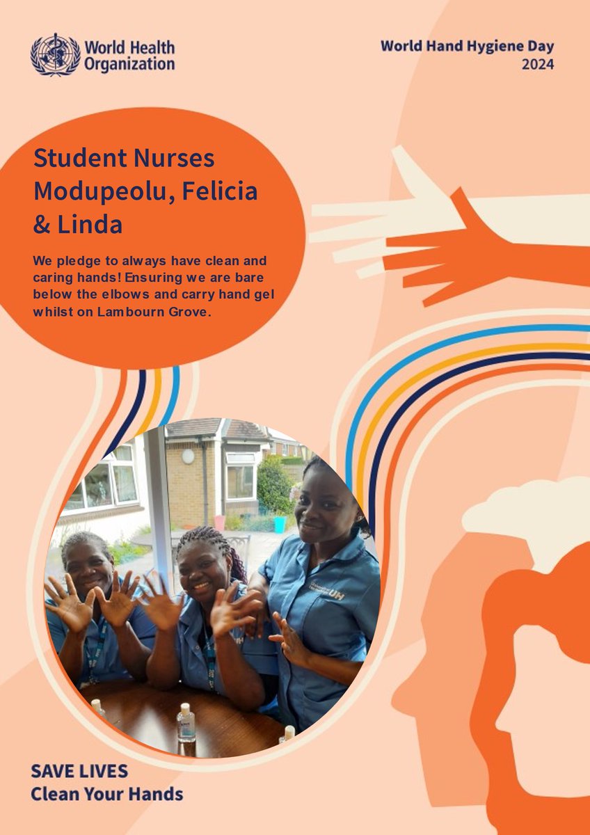 Great meeting three student nurses today at Lambourn grove and sharing stories of why it is important to be bare below the elbows for effective hand hygiene ⁦@HPFT_NHS⁩ #handhygiene